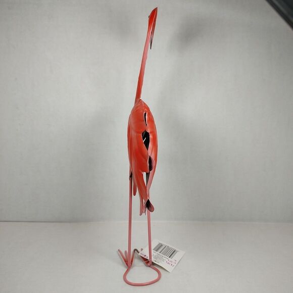 Trueliving Outdoors Standing Metal Flamingo Garden Decor Sculpture Yard Art - Picture 4 of 16